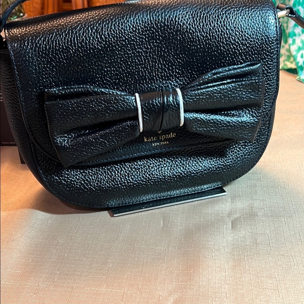 ♥️ Kate Spade Black Crossbody Bag with Bow Detail